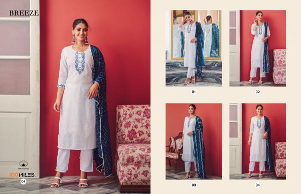 100 Miles Breeze Styles Kurti With Bottom Dupatta Collection